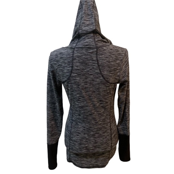 RBX performance athletic hoodie gray heathered Overstitching thumb hole small - Picture 10 of 14